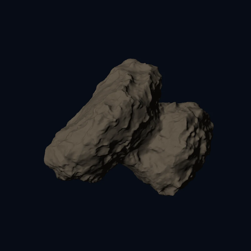 67P 彗星的天体渲染图
