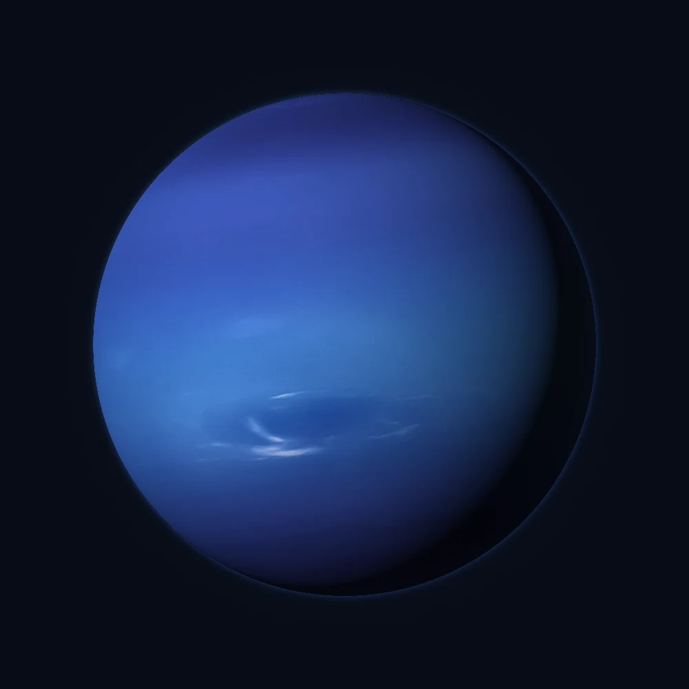 海王星的天体渲染图