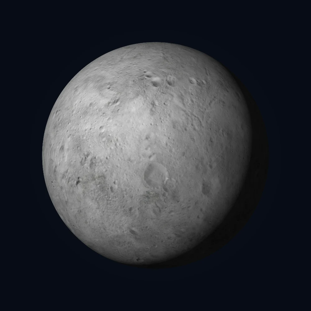 冥王星的天体渲染图